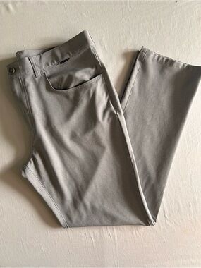 Travis Mathew Performance Golf Pants Light Gray Stretch 5-Pocket